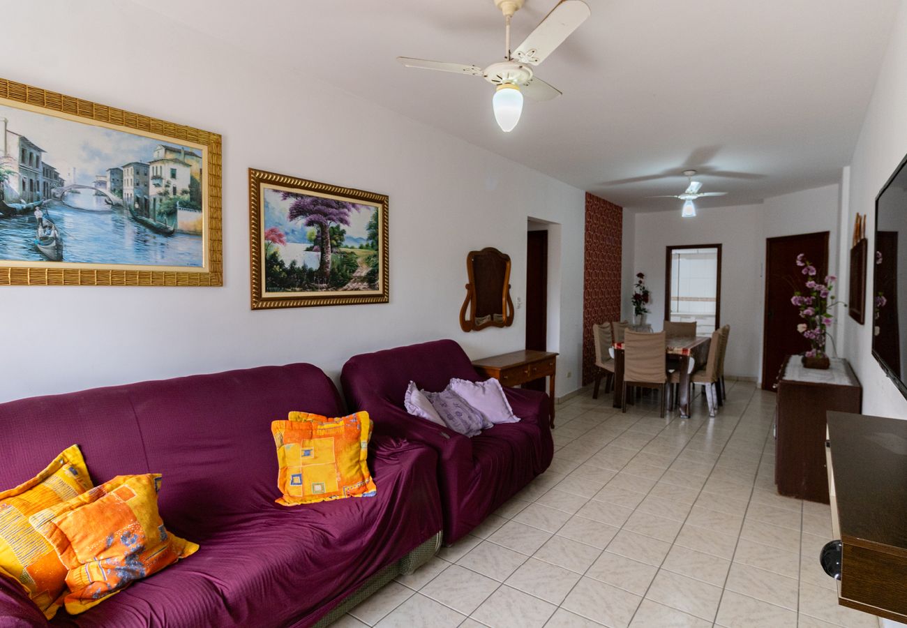 Apartamento em Praia Grande - Apto com bela vista a 100m da Praia da Guilhermina