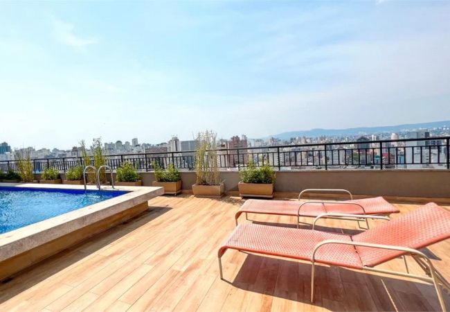 Apartamento em São Paulo - Apto 2 Quartos c/ piscina, academia, lavanderia e rede nas janelas