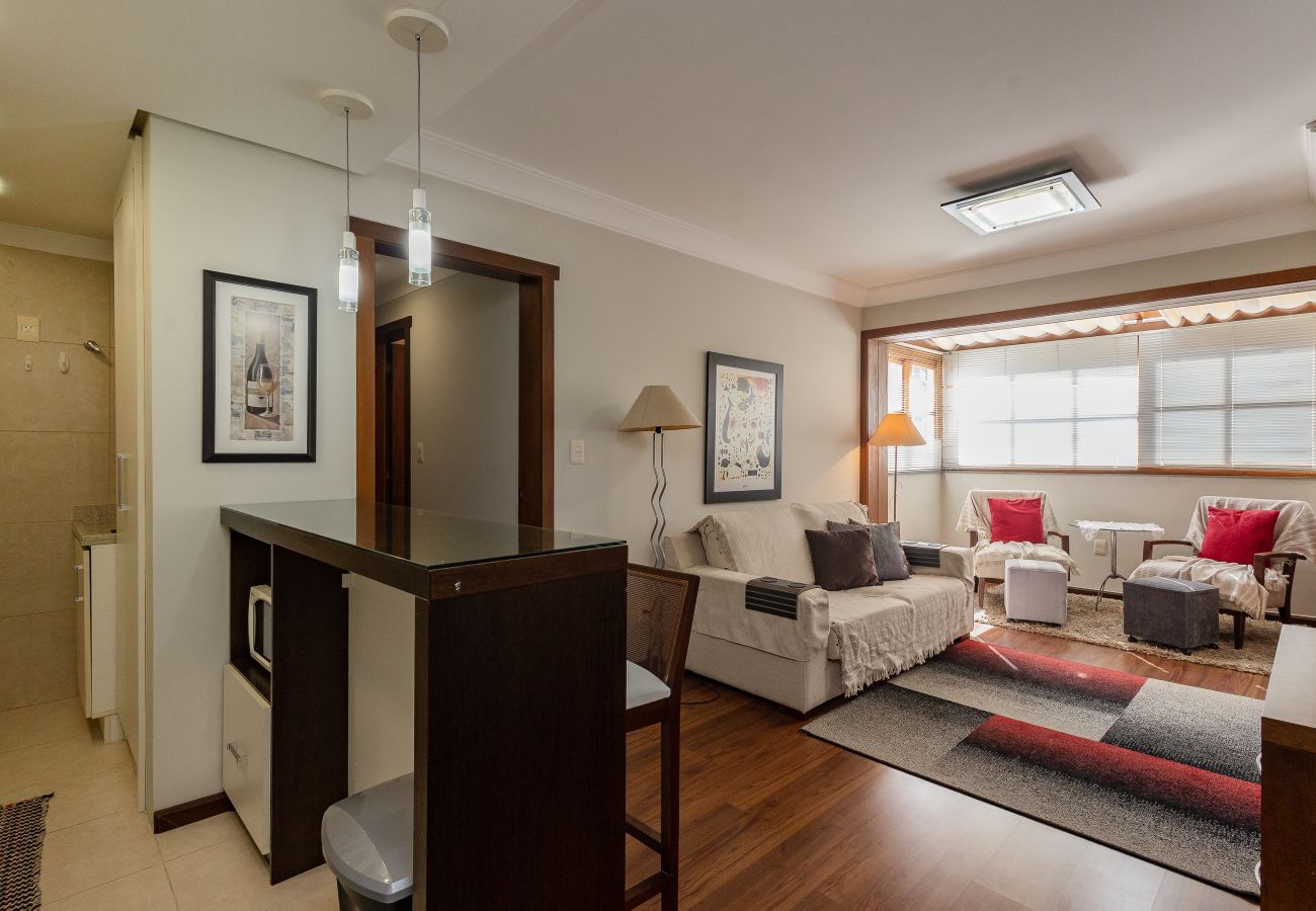 Apartamento em Gramado - Apto acolhedor 3D (1 suíte) a 400m da Rua Coberta!