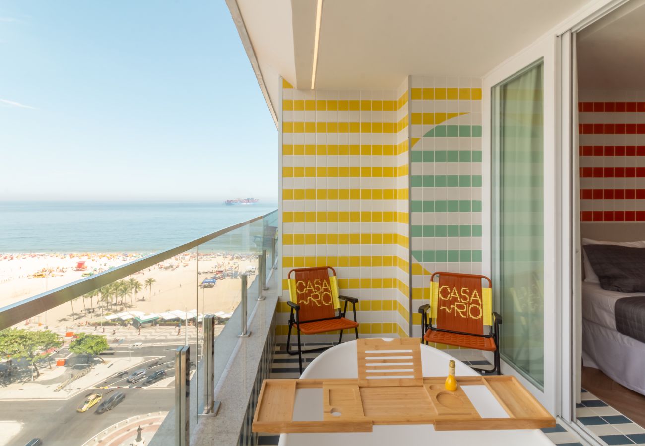 Apartamento em Rio de Janeiro - Vista para o Mar e Varanda com Banheira | Q22