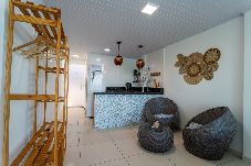 Apartamento em Mangaratiba - Loft com varanda e vista para o mar em Mangaratiba