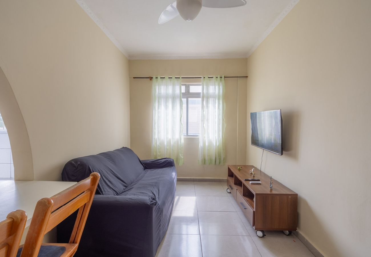 Apartamento em Praia Grande - Apto Beira-mar c/ Vista Lateral e Garagem