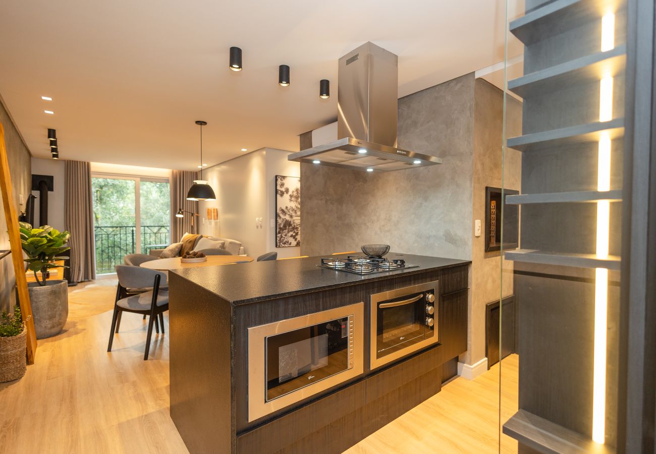 Apartamento em Gramado - NOVO! Loft IMPECÁVEL! Desfrute Gramado como um nativo!