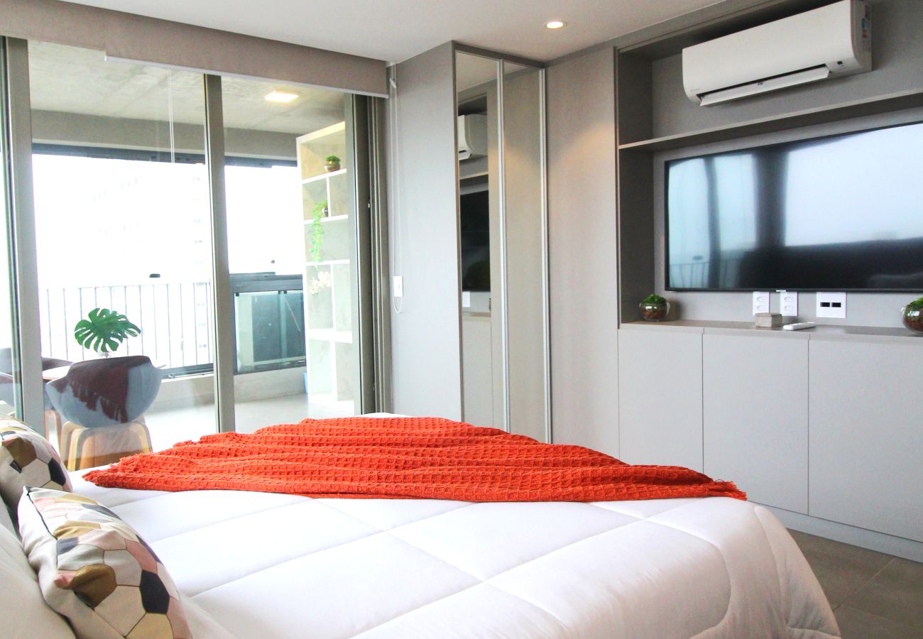 Studio in São Paulo - Apto nos Jardins com Ar/Wifi/Piscina