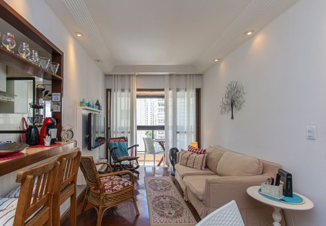Apartamento en São Paulo - Apto com ótima localização e Wi-Fi no Brooklin/SP