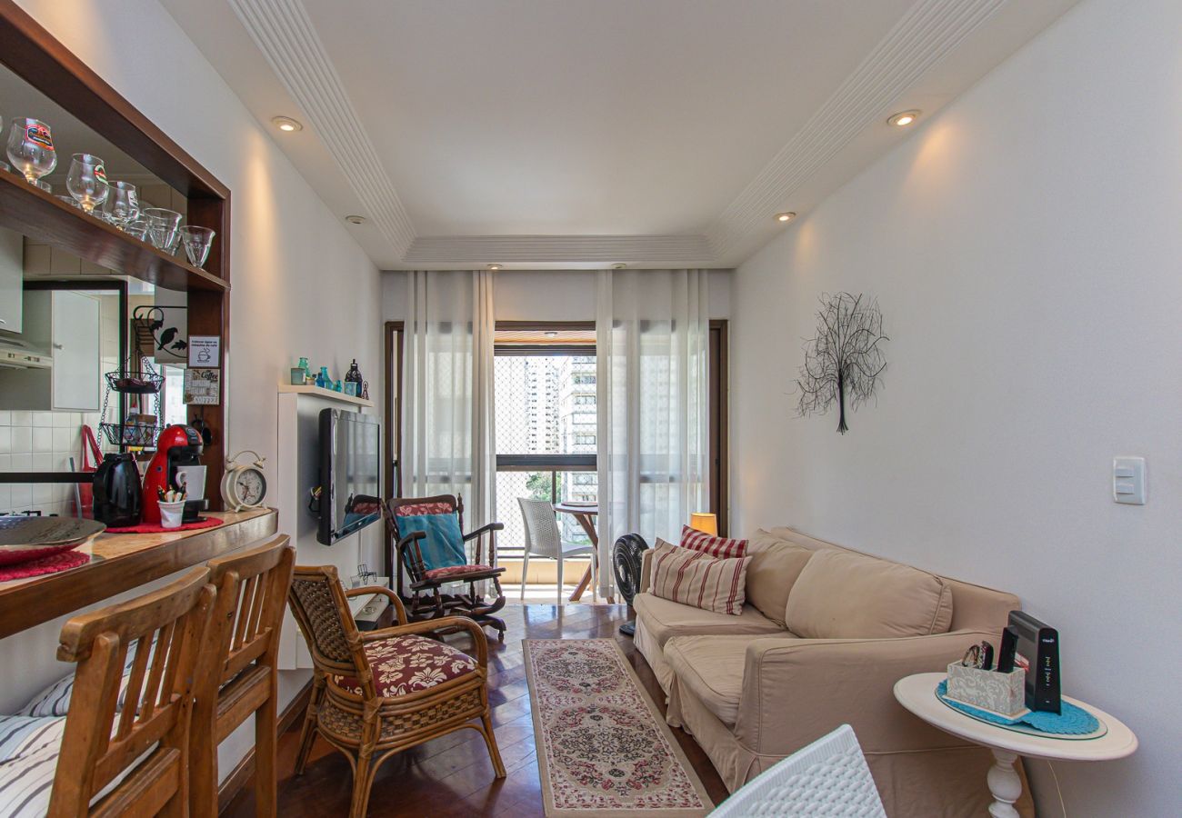Apartamento en São Paulo - Apto com ótima localização e Wi-Fi no Brooklin/SP