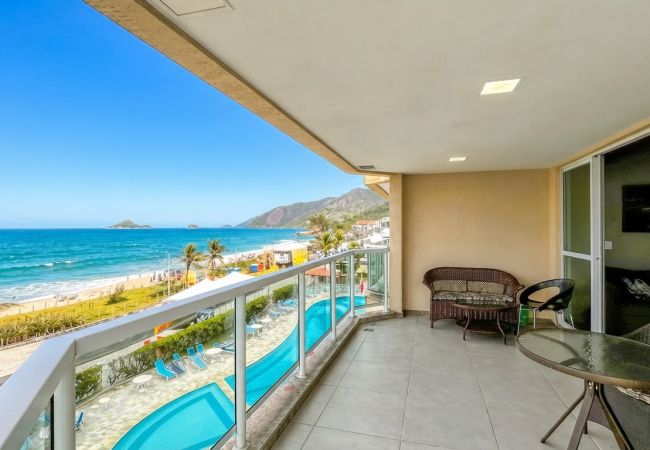 Apartamento en Rio de Janeiro - tudio con Balcón y Piscina | Frente al Mar en Recreio dos Bandeirantes