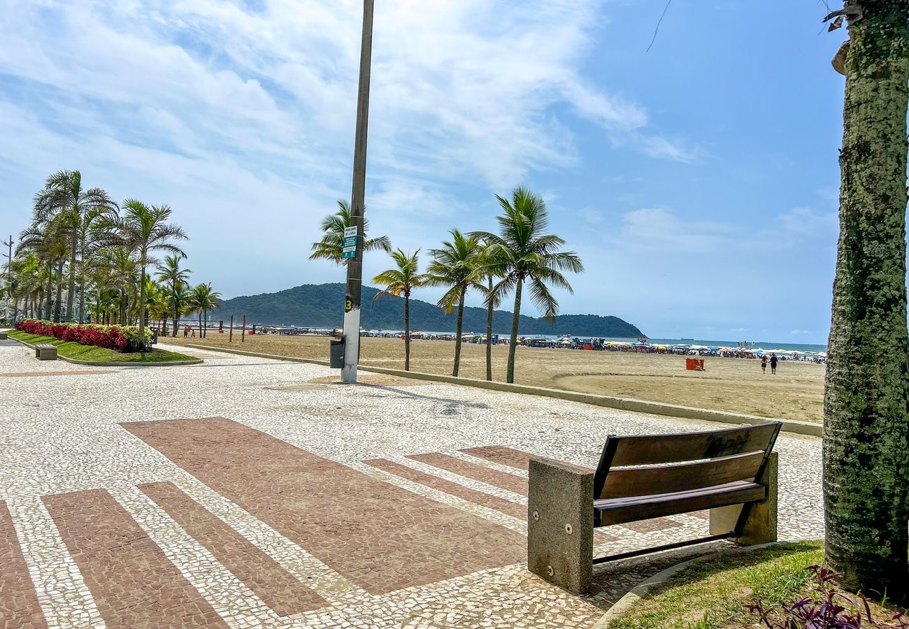 Apartamento en Praia Grande - Lindo apto c vista à beira mar em Praia Grande/SP