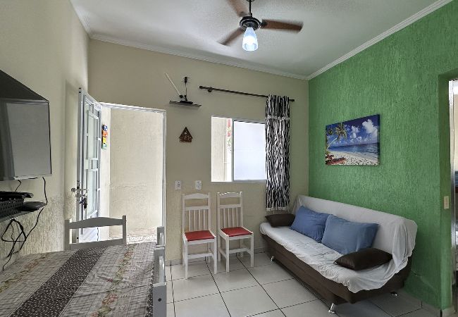 Apartamento en Ubatuba - Apartamento aconchegante c Wi-Fi na Praia do Sapê 