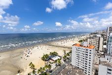 Apartamento en Praia Grande - Cobertura a beira mar com piscina e churrasqueira