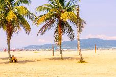 Apartamento en Santos - Apartamento Moderno com Wi-Fi em frente a praia 