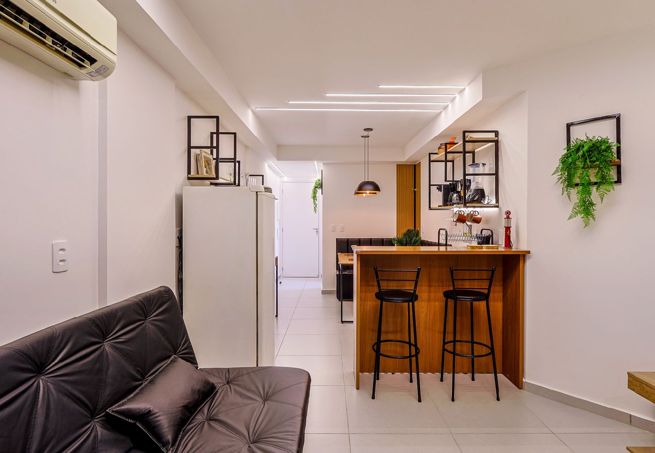 Apartamento en Rio de Janeiro - Studio completo c/ Wi-Fi e varanda no Centro