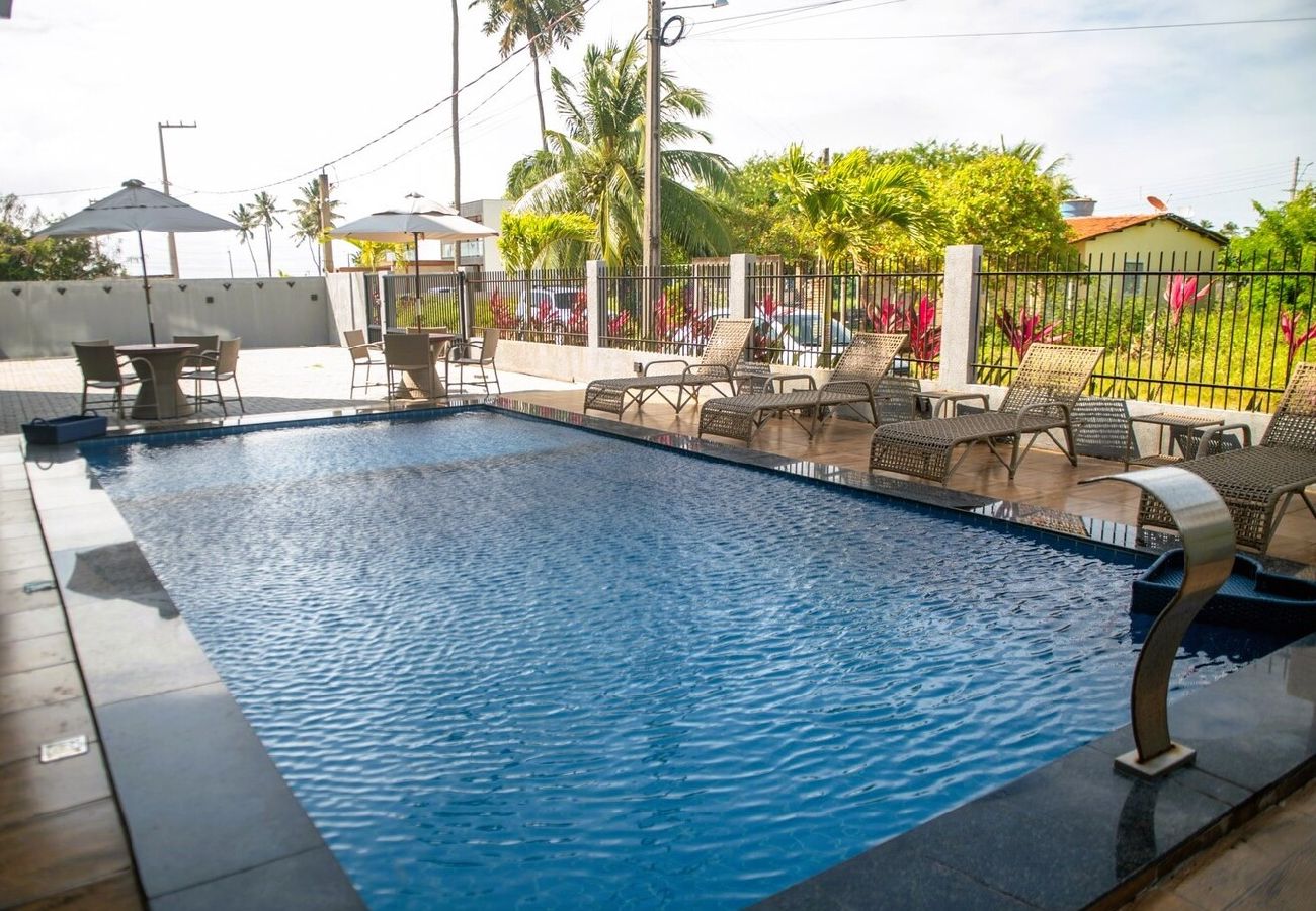 Apartamento en Japaratinga - Apto com Piscina e Churrasqueira Perto da Praia