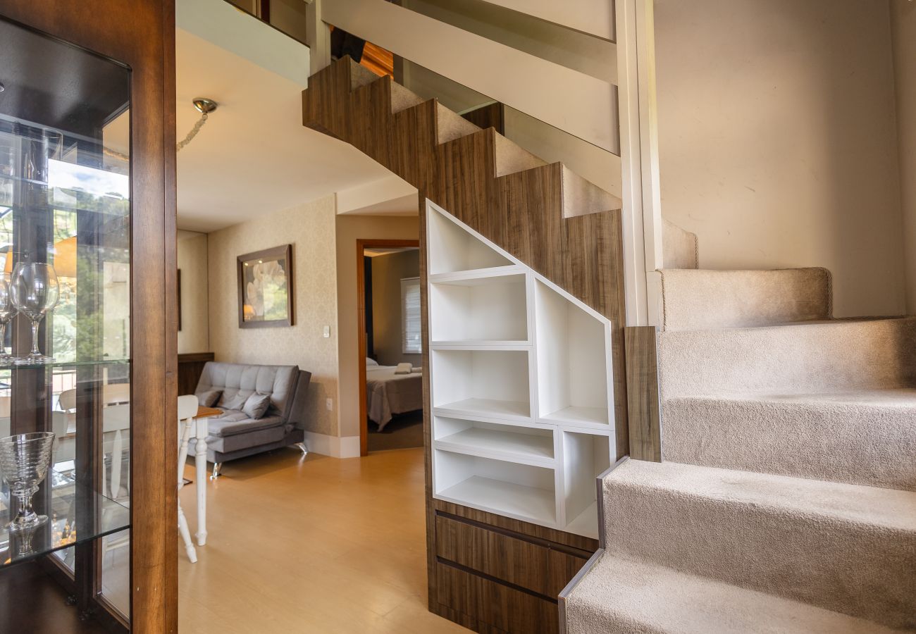 Apartamento en Gramado - Ap acolhedor na esq do Lago Joaquina (2 suites)