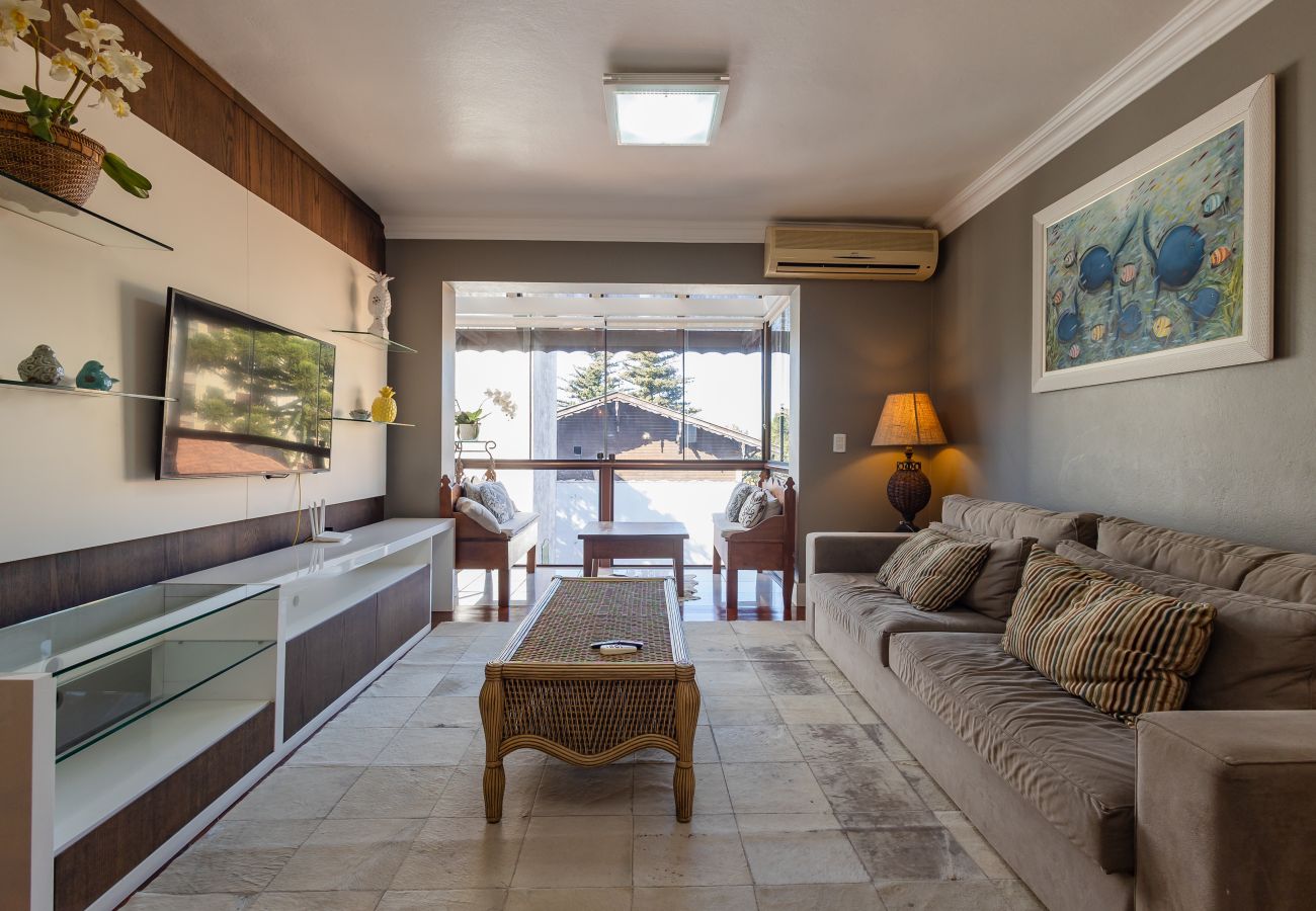 Apartamento en Gramado - Desfrute o centro sem carro! 4 quartos a 60m da Rua Coberta! 